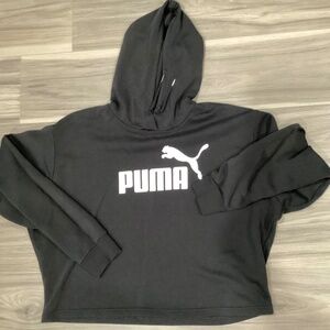 Puma Women's Sweater Black Long Sleeve Hoodie